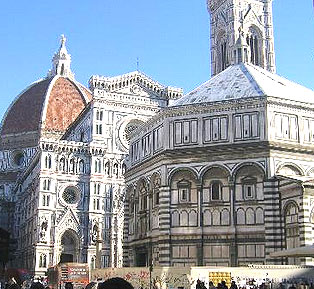 Baptistry od St John Florence with Duomo 